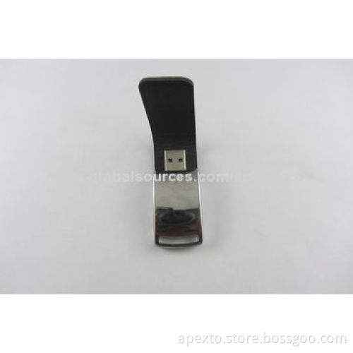 Leather USB Disk, 8 and 16GB, Comes with Plug-and-play Function, Anti-shock, Data Preloading